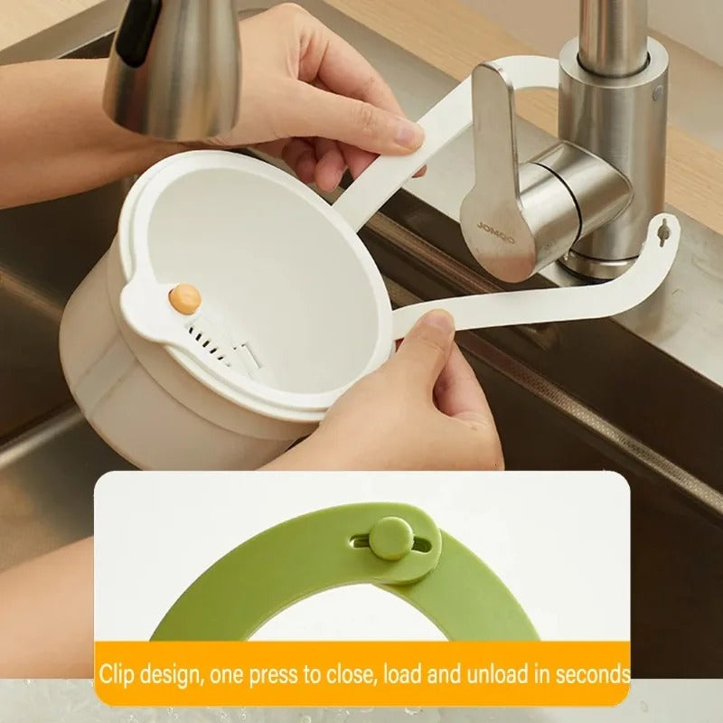 2 IN 1 Kitchen Sink Strainer Stopper One-click Opening Hanging