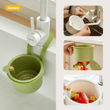 2 IN 1 Kitchen Sink Strainer Stopper One-click Opening Hanging